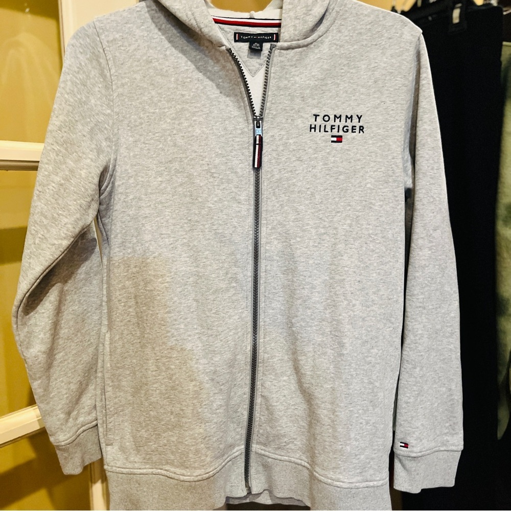 Tommy Hilfiger Kids Light Gray Zip Up Jacket